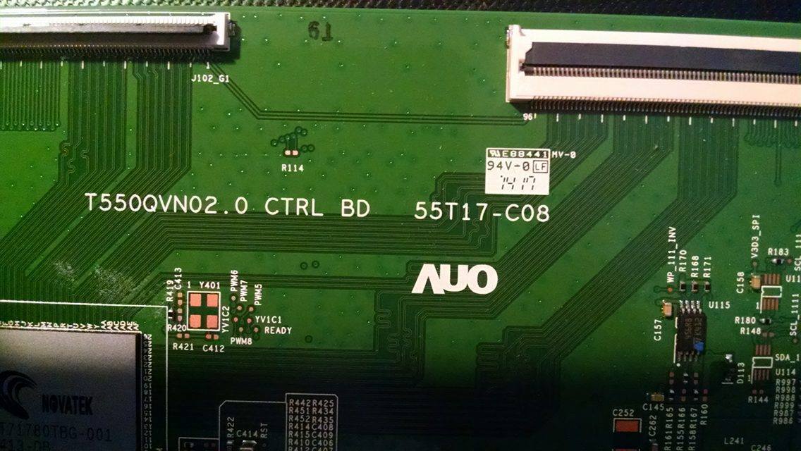T-Con Board T550QVN02.0 CTRL BD 55T17-C08 AUO Samsung 55T17-C08